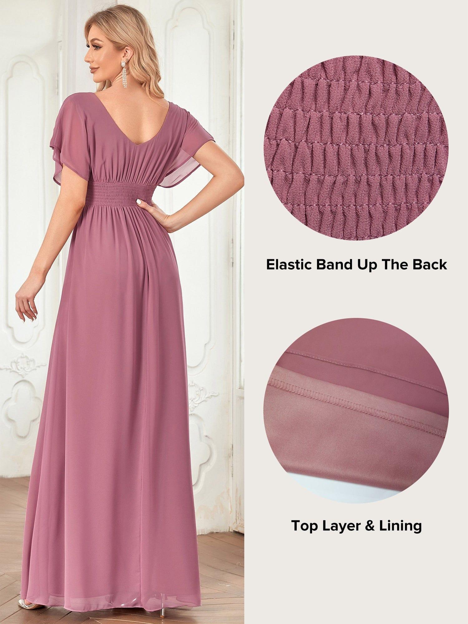 ever AMBRYN|Women's A-Line Empire Waist Chiffon Evening Party Maxi Dress - Image 17