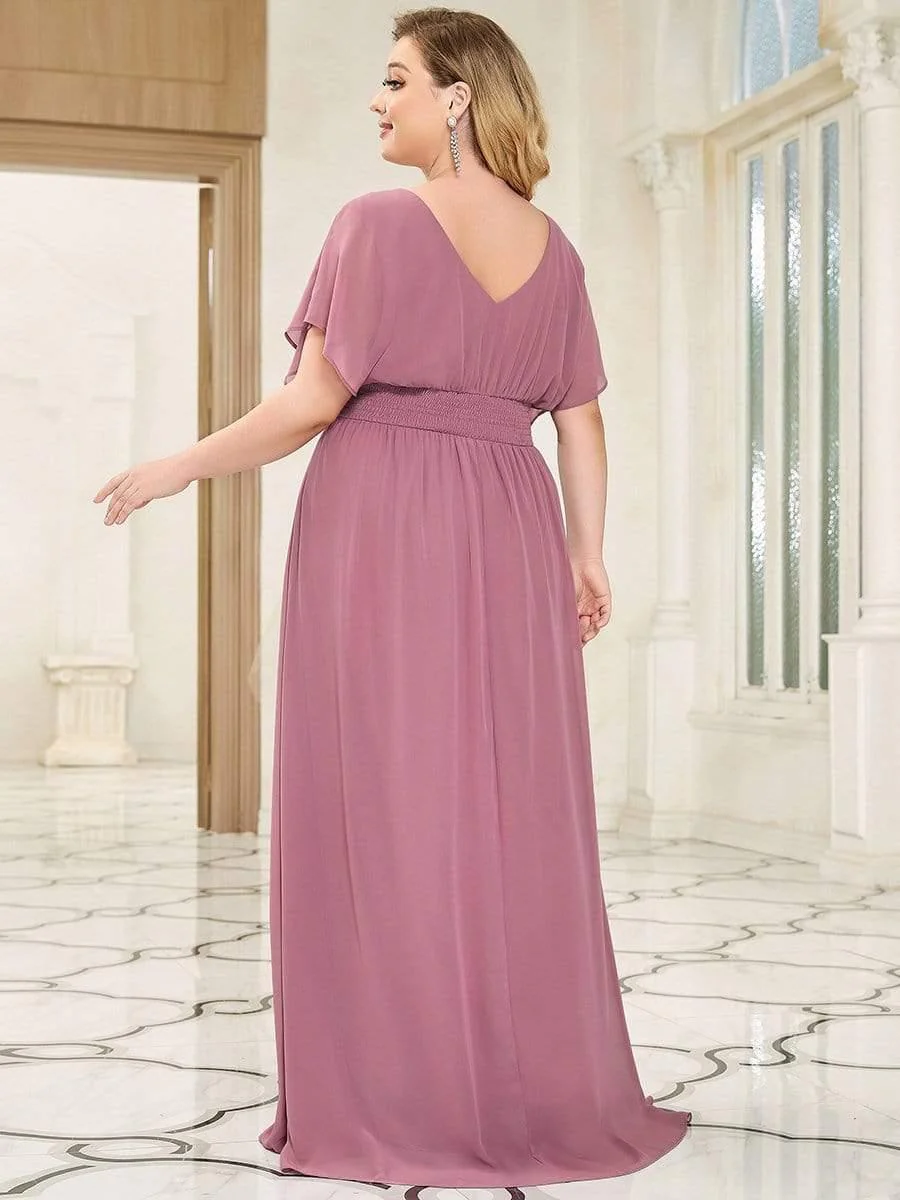 ever AMBRYN|Women's A-Line Empire Waist Chiffon Evening Party Maxi Dress - Image 22
