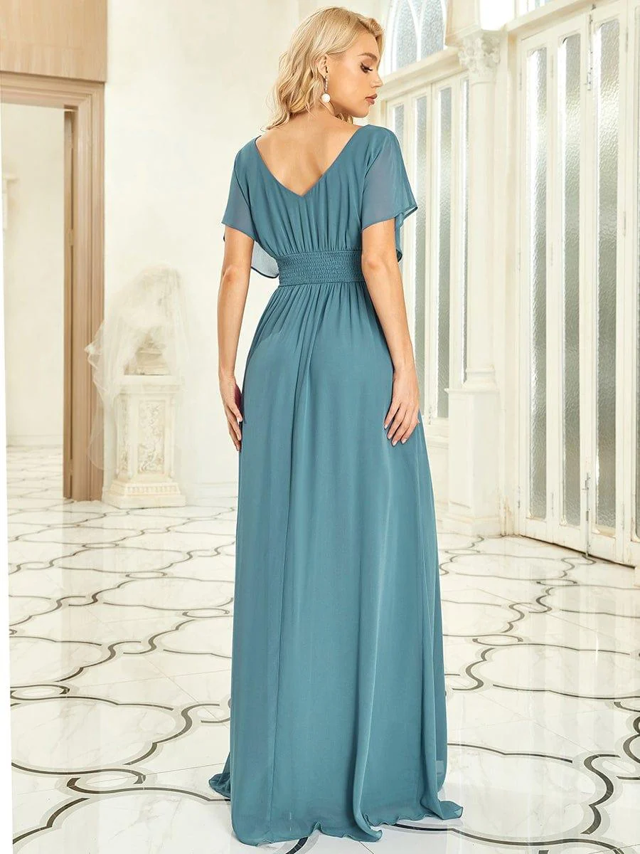 ever AMBRYN|Women's A-Line Empire Waist Chiffon Evening Party Maxi Dress - Image 24