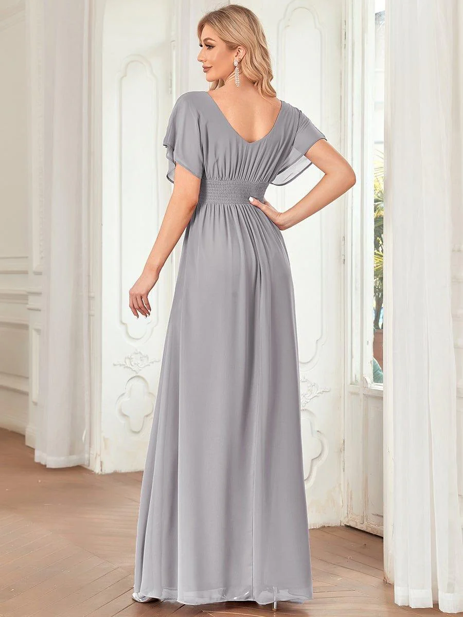 ever AMBRYN|Women's A-Line Empire Waist Chiffon Evening Party Maxi Dress - Image 31