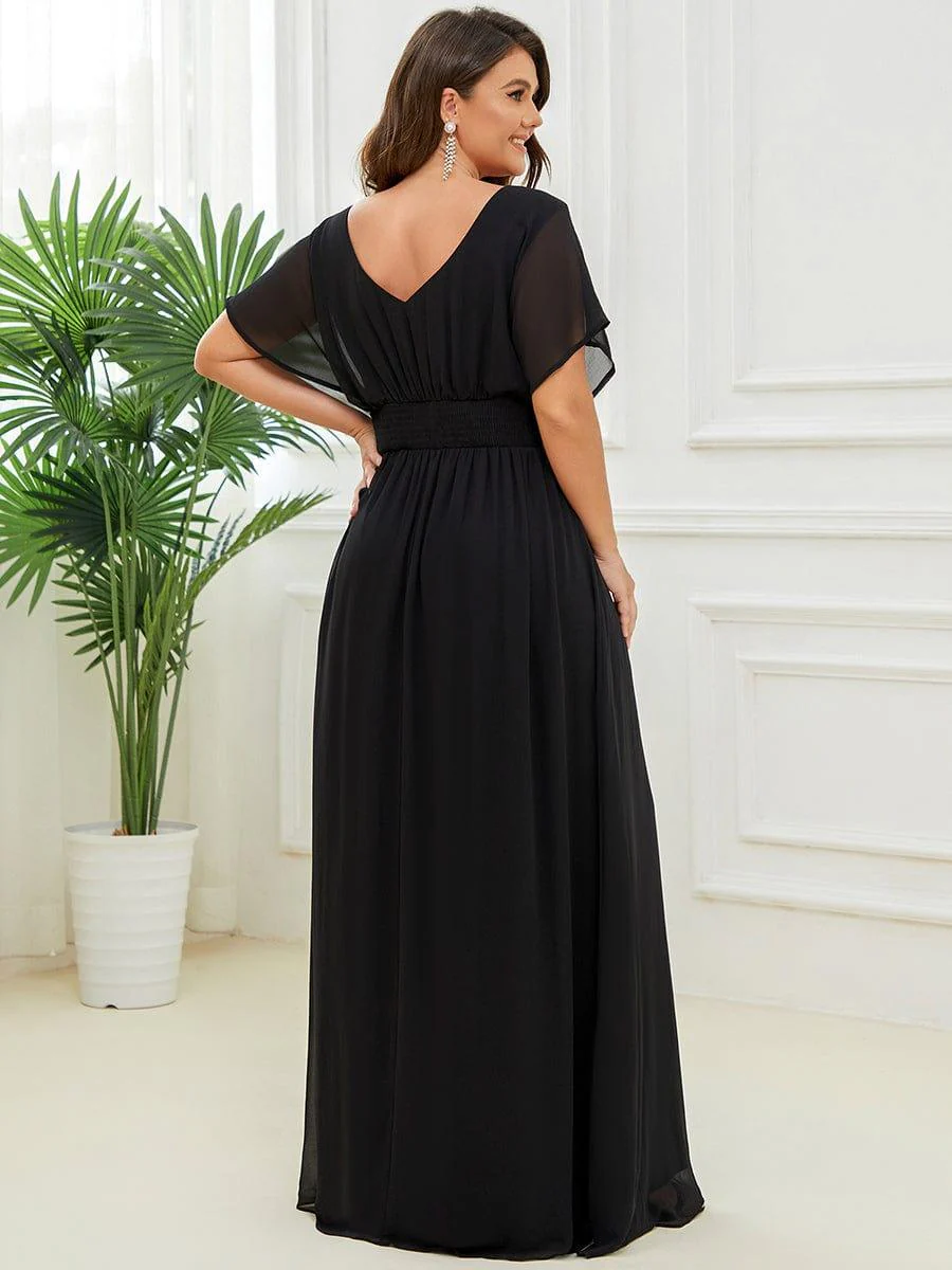 ever AMBRYN|Women's A-Line Empire Waist Chiffon Evening Party Maxi Dress - Image 42