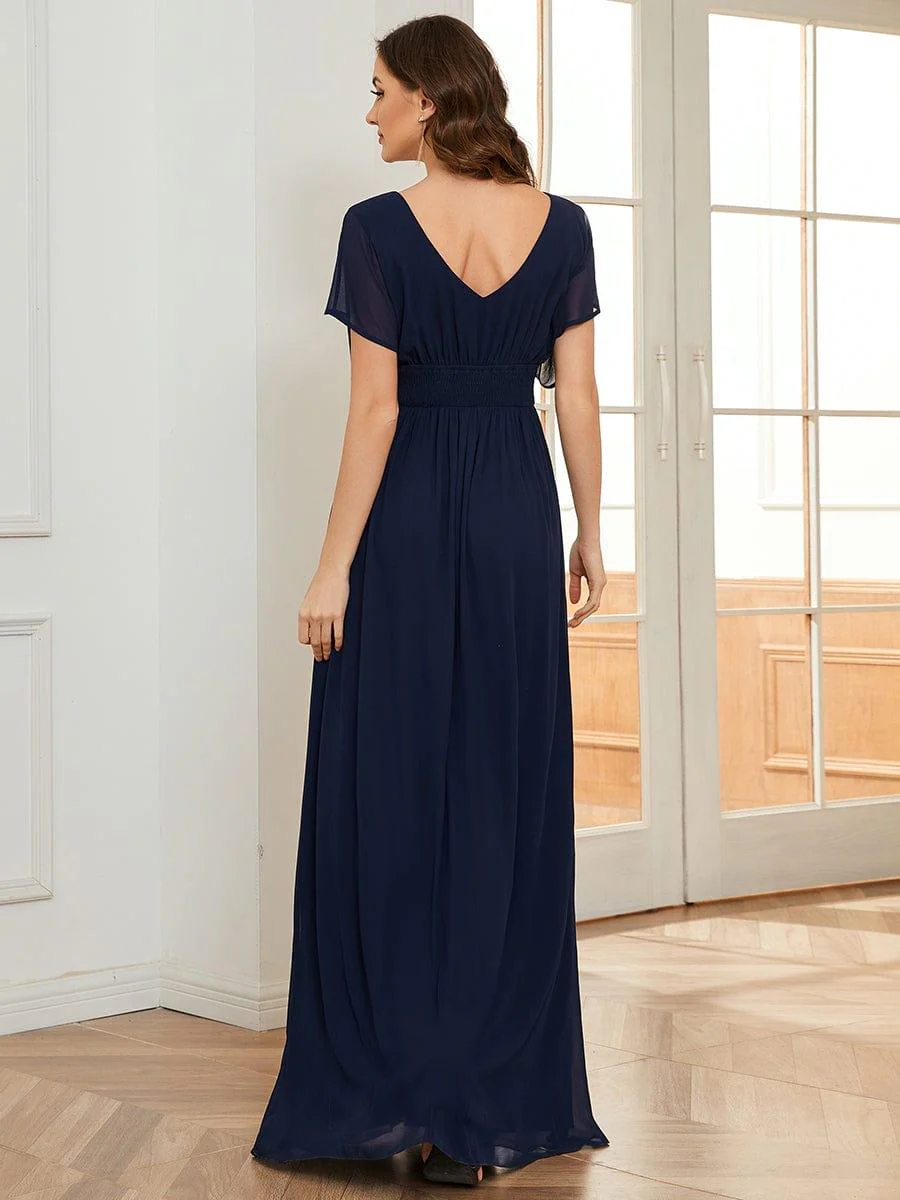 ever AMBRYN|Women's A-Line Empire Waist Chiffon Evening Party Maxi Dress - Image 45