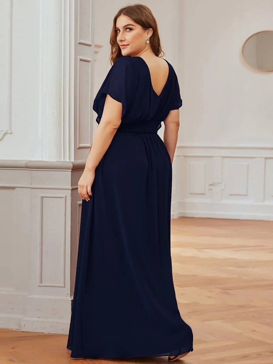 ever AMBRYN|Women's A-Line Empire Waist Chiffon Evening Party Maxi Dress - Image 50