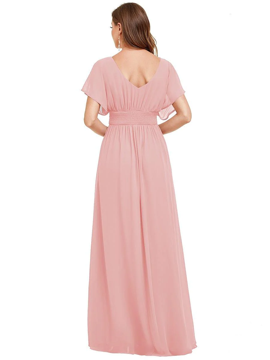 ever AMBRYN|Women's A-Line Empire Waist Chiffon Evening Party Maxi Dress - Image 53