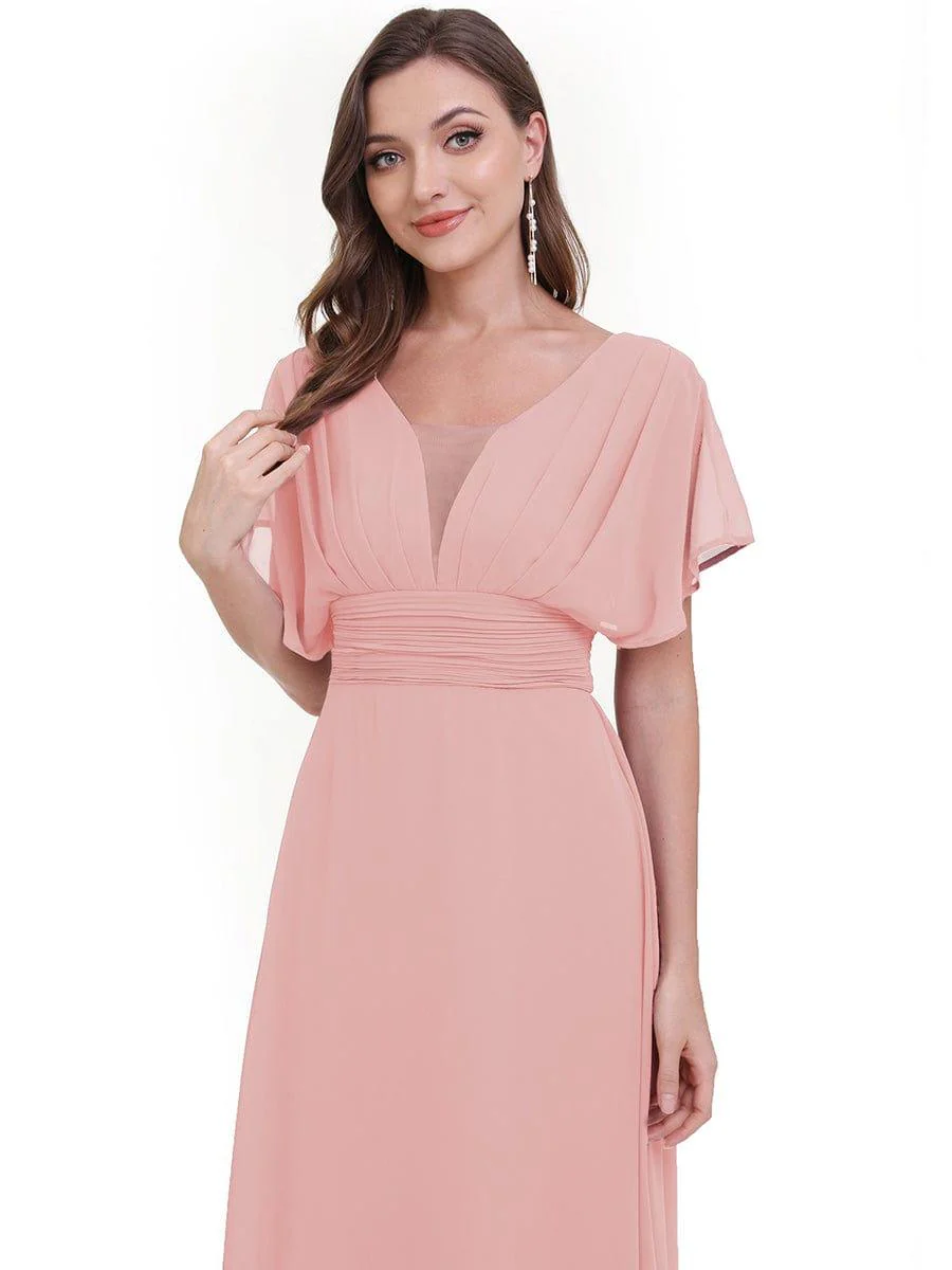 ever AMBRYN|Women's A-Line Empire Waist Chiffon Evening Party Maxi Dress - Image 54