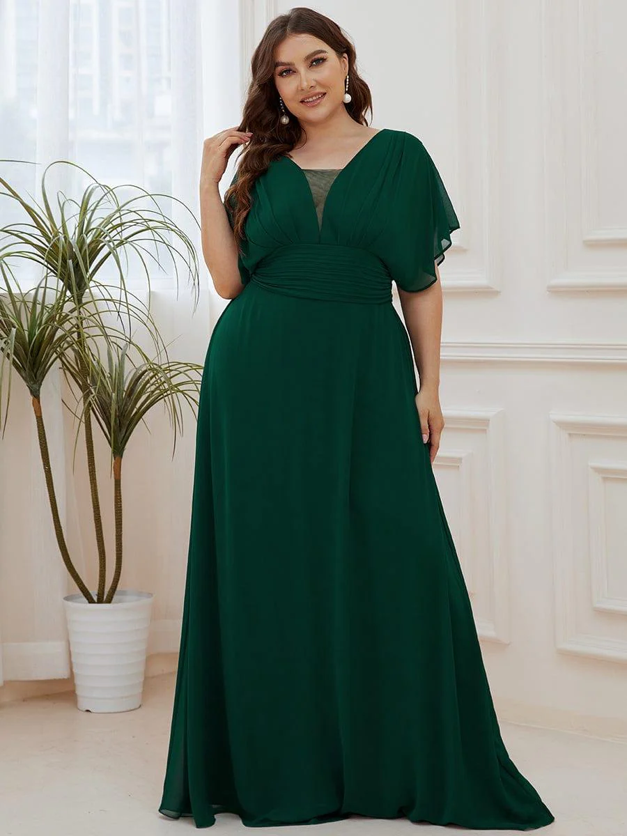 ever AMBRYN|Women's A-Line Empire Waist Chiffon Evening Party Maxi Dress - Image 6