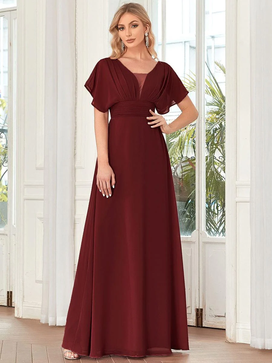 ever AMBRYN|Women's A-Line Empire Waist Chiffon Evening Party Maxi Dress - Image 8