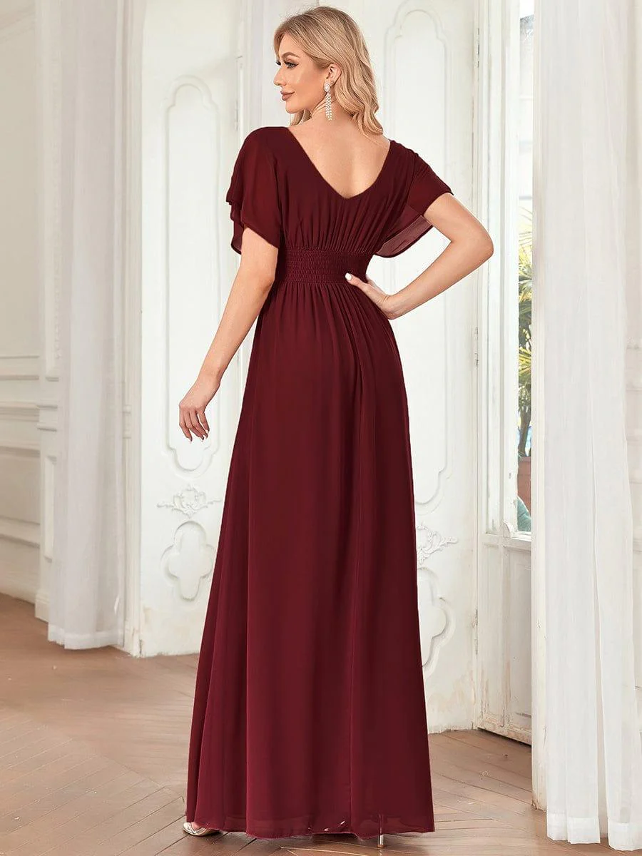ever AMBRYN|Women's A-Line Empire Waist Chiffon Evening Party Maxi Dress - Image 9