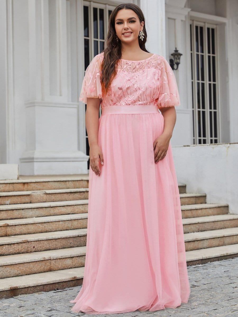 ever SAPHIR|Women's A-Line Short Sleeve Embroidery Floor Length Wedding Guest Dresses - Image 104