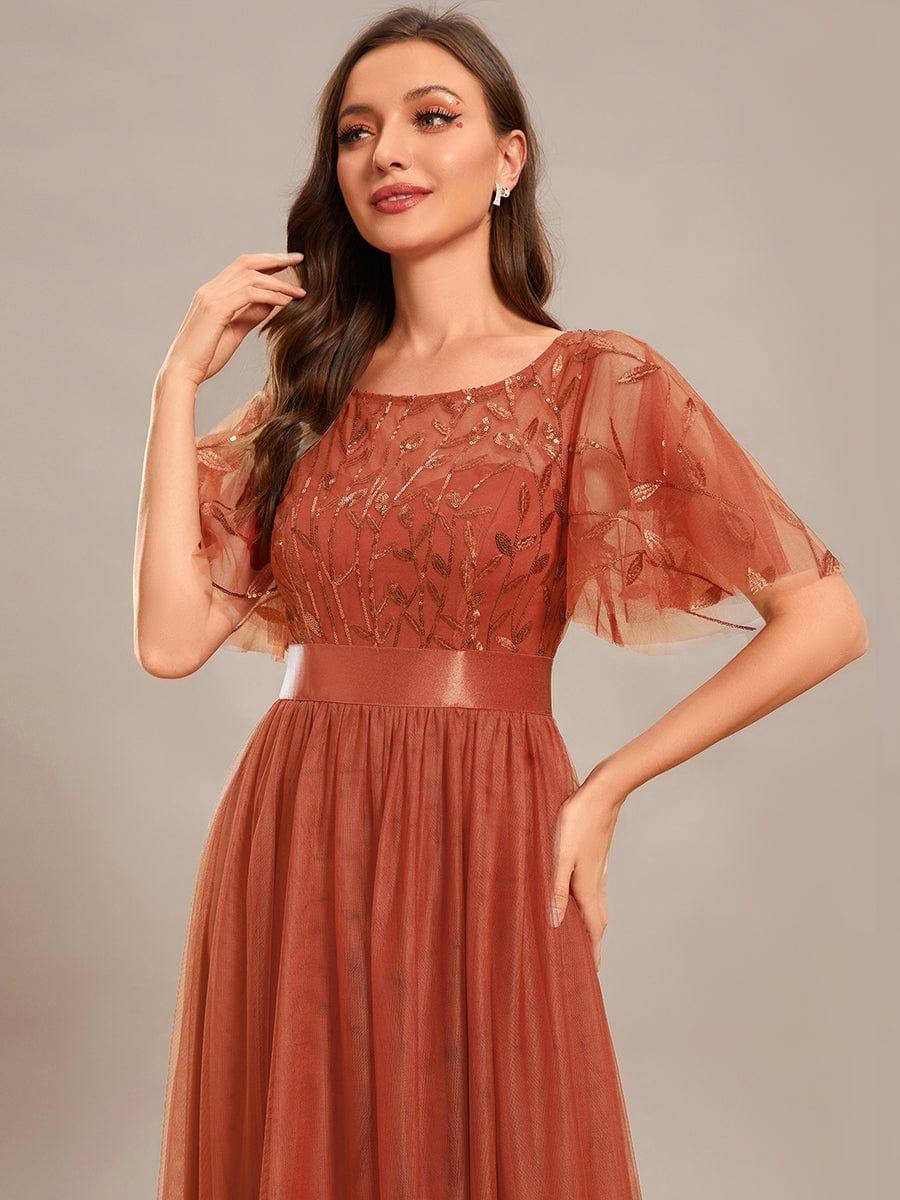 ever SAPHIR|Women's A-Line Short Sleeve Embroidery Floor Length Wedding Guest Dresses - Image 115