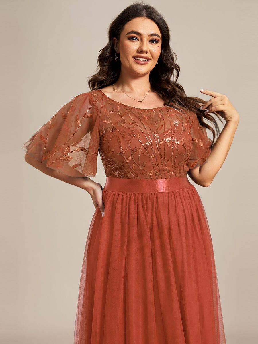 ever SAPHIR|Women's A-Line Short Sleeve Embroidery Floor Length Wedding Guest Dresses - Image 120