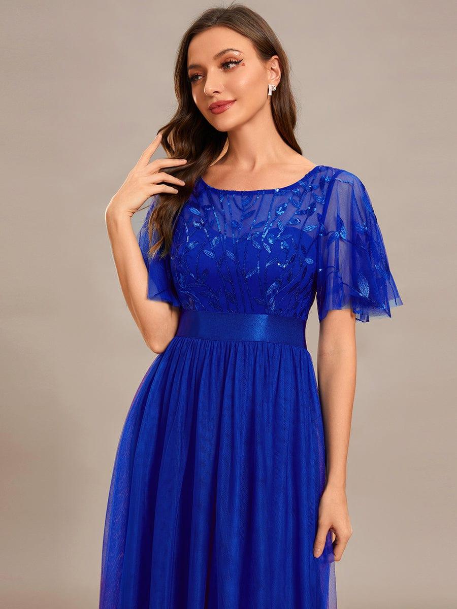 ever SAPHIR|Women's A-Line Short Sleeve Embroidery Floor Length Wedding Guest Dresses - Image 125