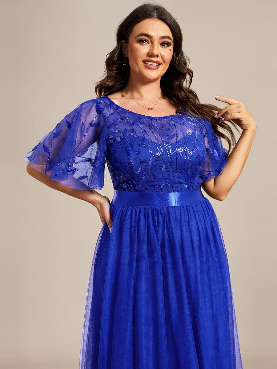 ever SAPHIR|Women's A-Line Short Sleeve Embroidery Floor Length Wedding Guest Dresses - Image 130