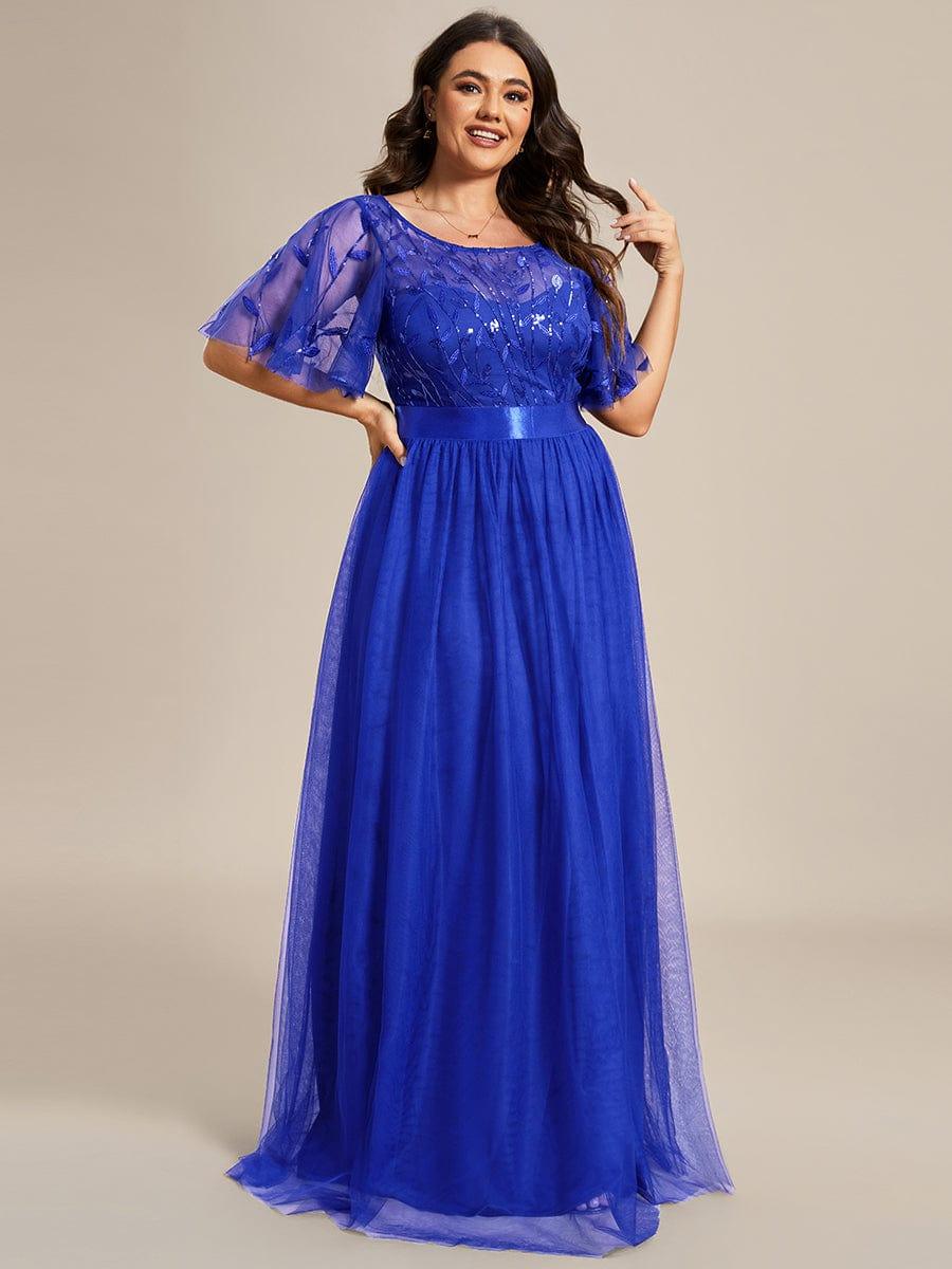 ever SAPHIR|Women's A-Line Short Sleeve Embroidery Floor Length Wedding Guest Dresses - Image 131