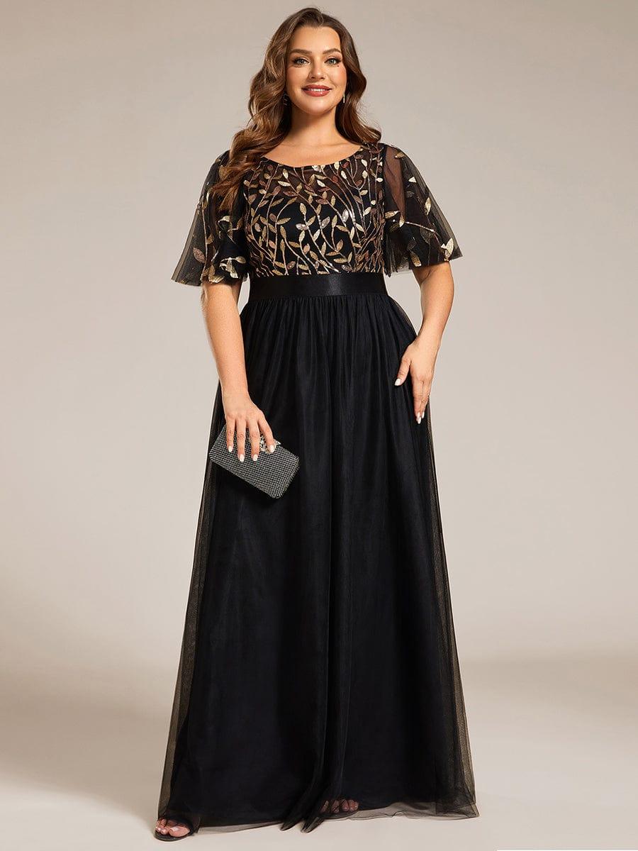 ever SAPHIR|Women's A-Line Short Sleeve Embroidery Floor Length Wedding Guest Dresses - Image 161