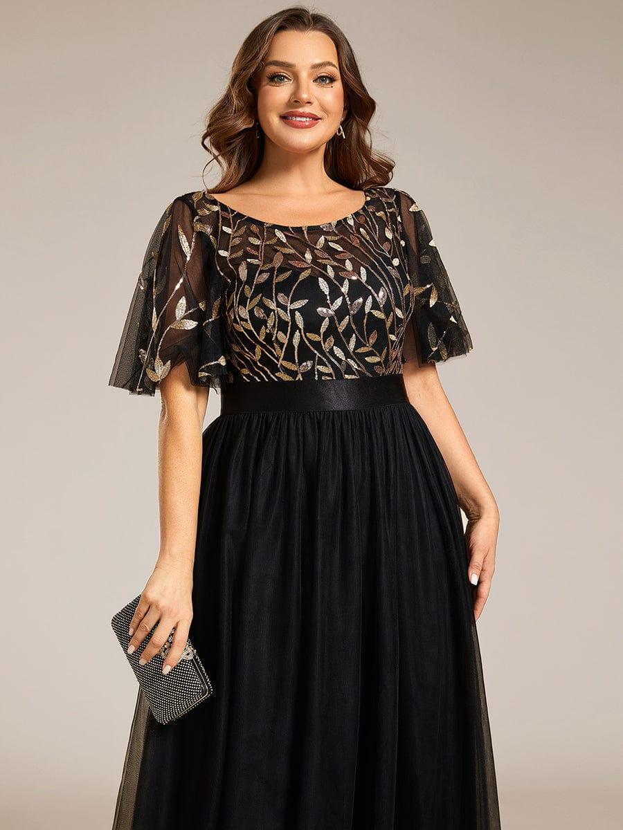 ever SAPHIR|Women's A-Line Short Sleeve Embroidery Floor Length Wedding Guest Dresses - Image 163