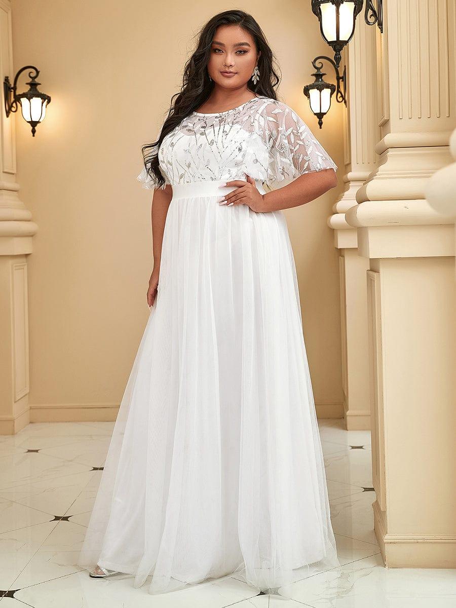 ever SAPHIR|Women's A-Line Short Sleeve Embroidery Floor Length Wedding Guest Dresses - Image 50