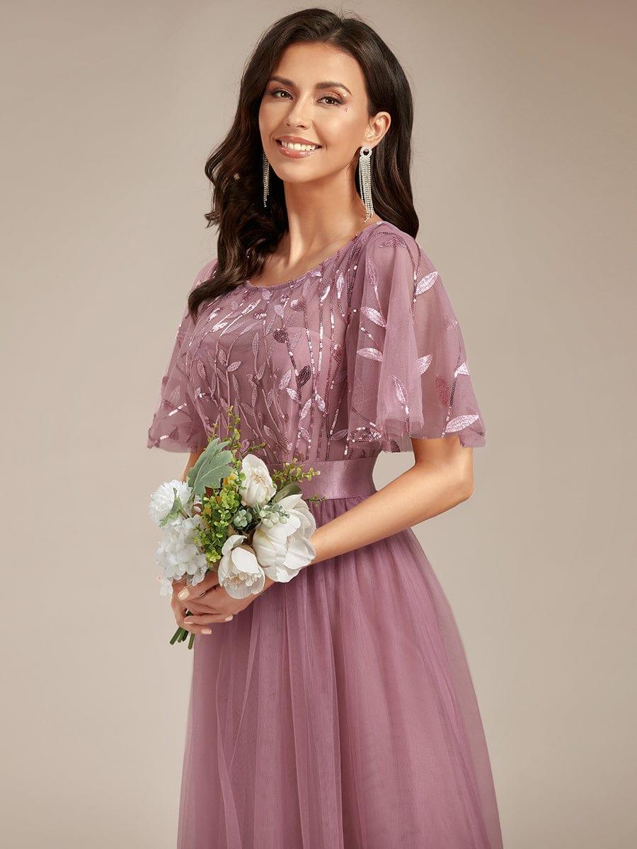 ever SAPHIR|Women's A-Line Short Sleeve Embroidery Floor Length Wedding Guest Dresses - Image 53