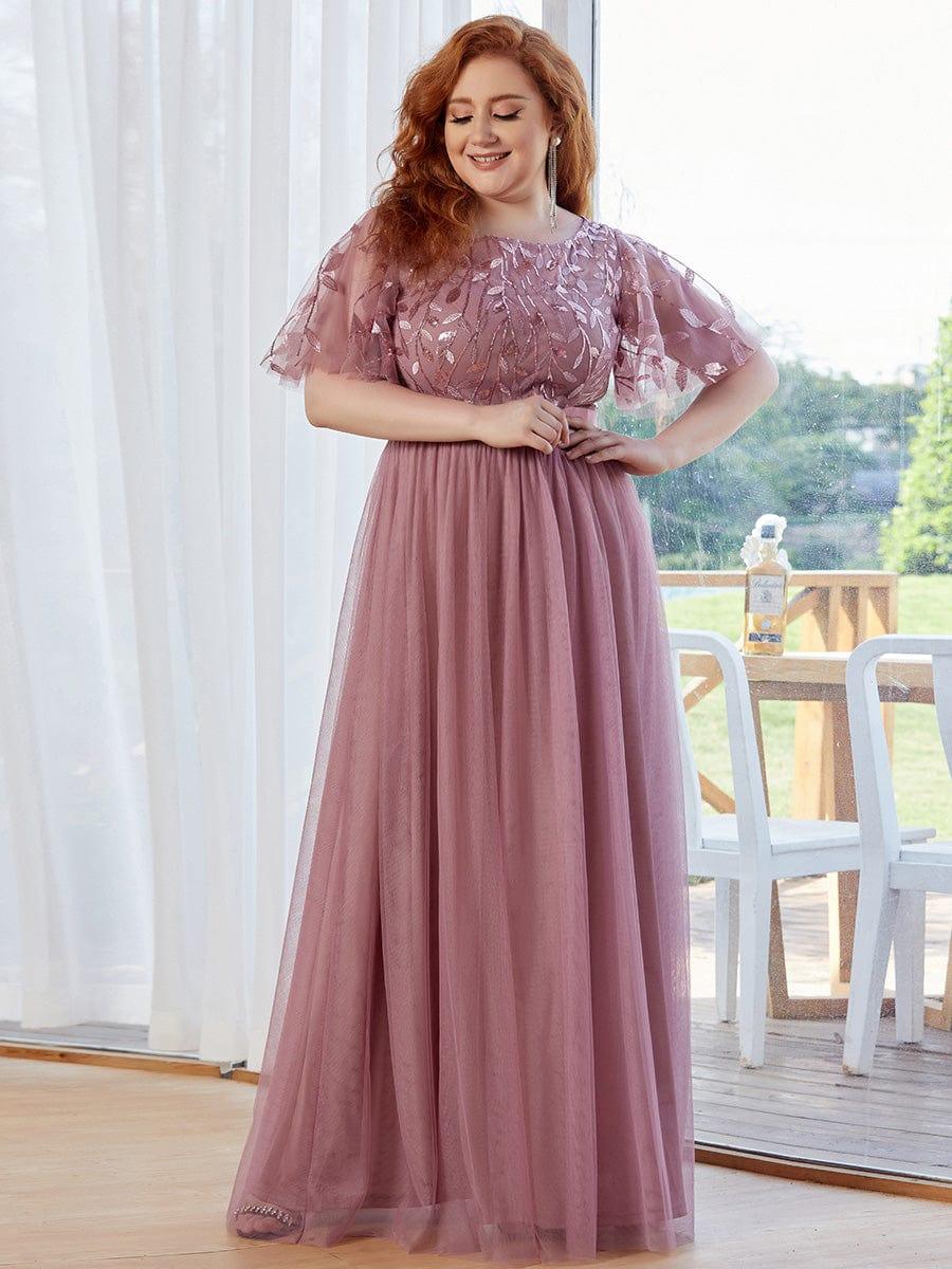 ever SAPHIR|Women's A-Line Short Sleeve Embroidery Floor Length Wedding Guest Dresses - Image 57