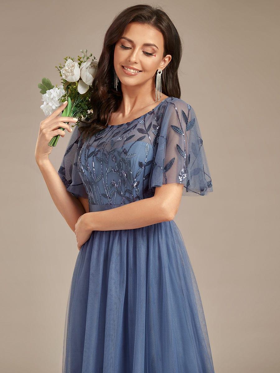 ever SAPHIR|Women's A-Line Short Sleeve Embroidery Floor Length Wedding Guest Dresses - Image 60