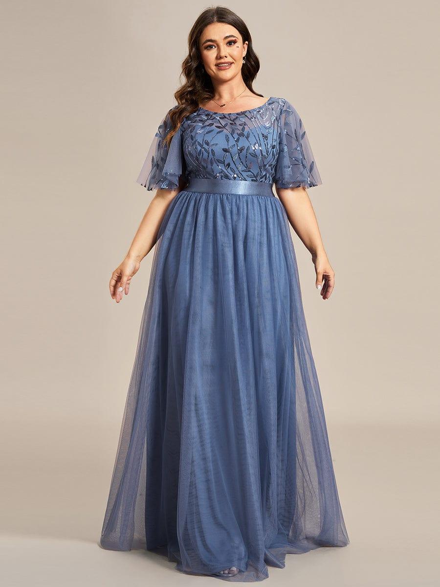 ever SAPHIR|Women's A-Line Short Sleeve Embroidery Floor Length Wedding Guest Dresses - Image 63
