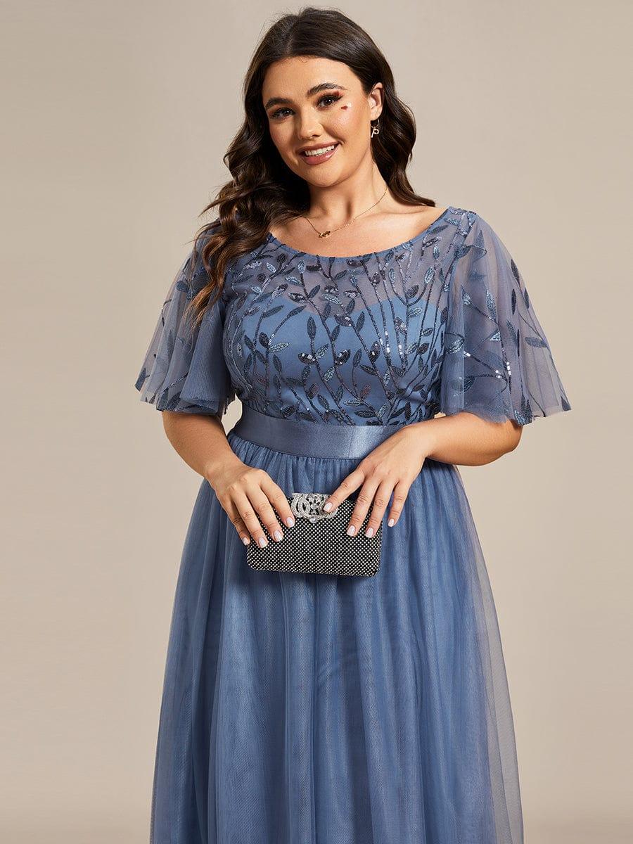 ever SAPHIR|Women's A-Line Short Sleeve Embroidery Floor Length Wedding Guest Dresses - Image 65