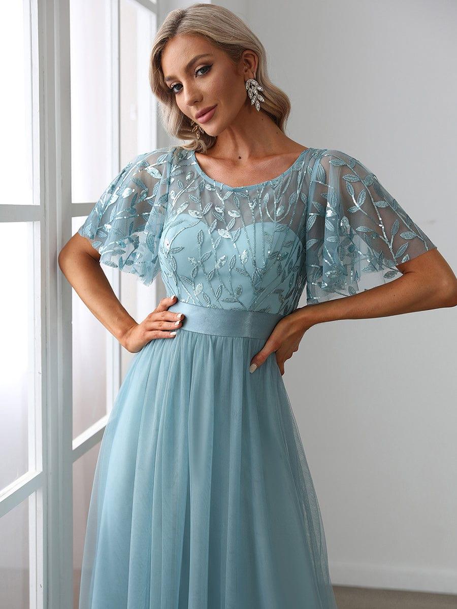 ever SAPHIR|Women's A-Line Short Sleeve Embroidery Floor Length Wedding Guest Dresses - Image 69