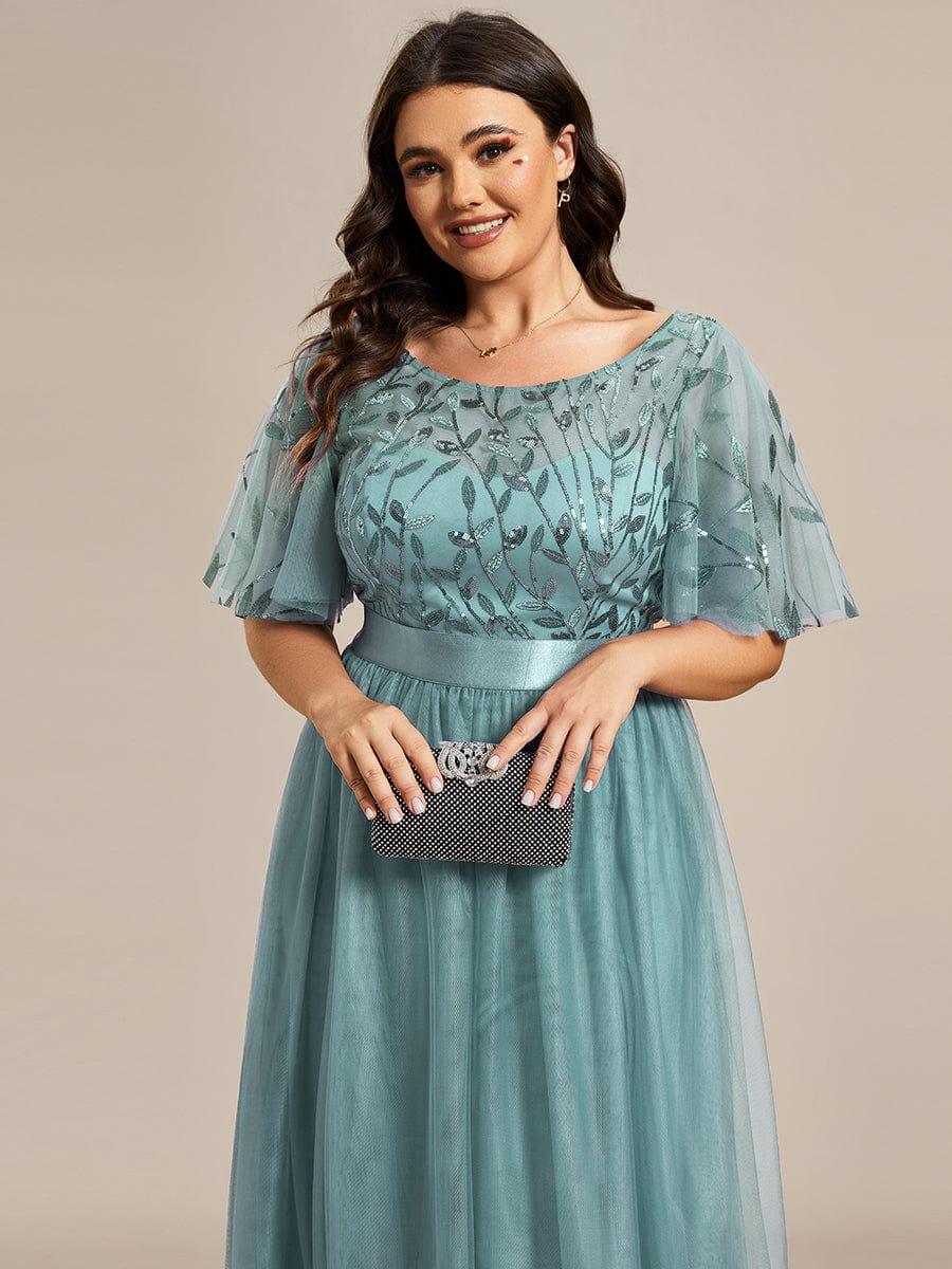 ever SAPHIR|Women's A-Line Short Sleeve Embroidery Floor Length Wedding Guest Dresses - Image 73