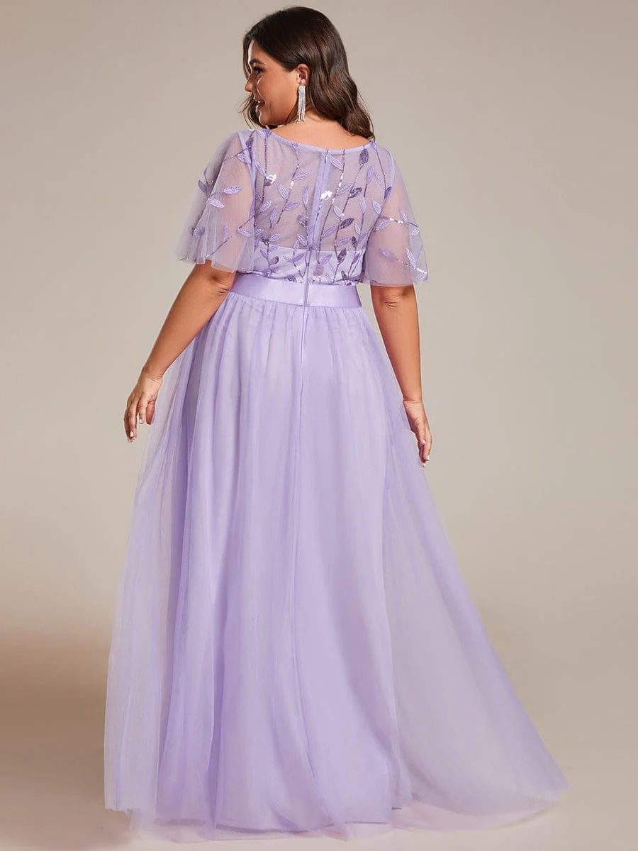 ever SAPHIR|Women's A-Line Short Sleeve Embroidery Floor Length Wedding Guest Dresses - Image 82