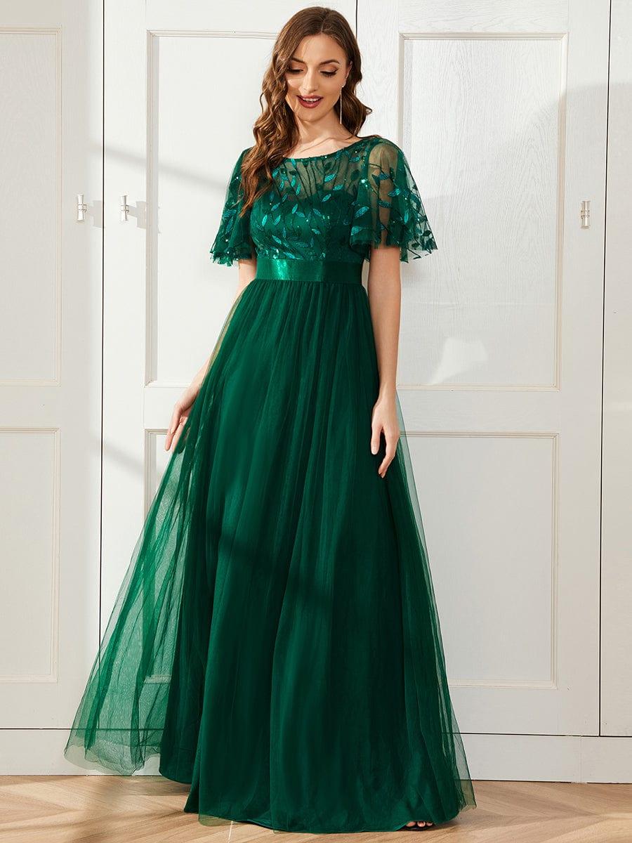 ever SAPHIR|Women's A-Line Short Sleeve Embroidery Floor Length Wedding Guest Dresses - Image 91
