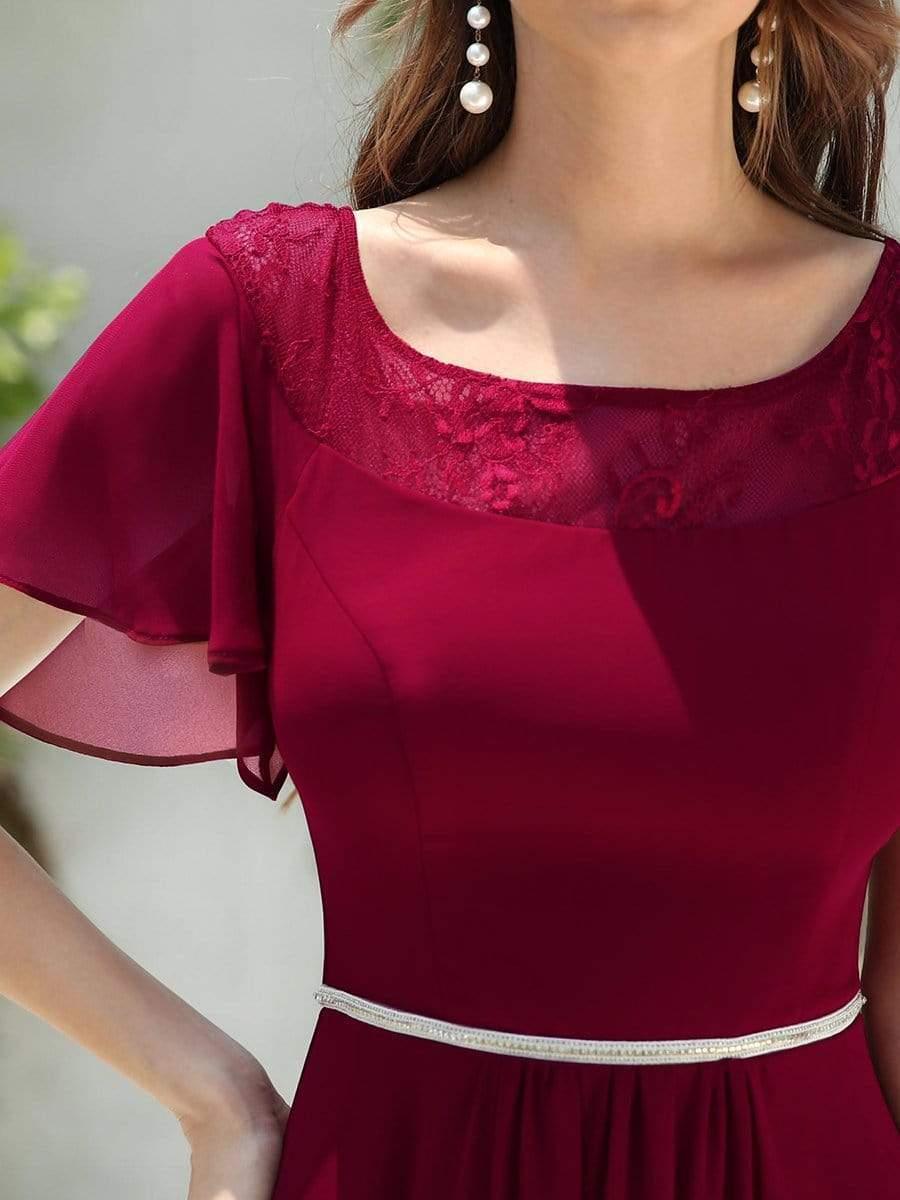Women's Casual Boat Neck A-Line Midi Dress with Irregular Hem(Final Sale) - Image 11