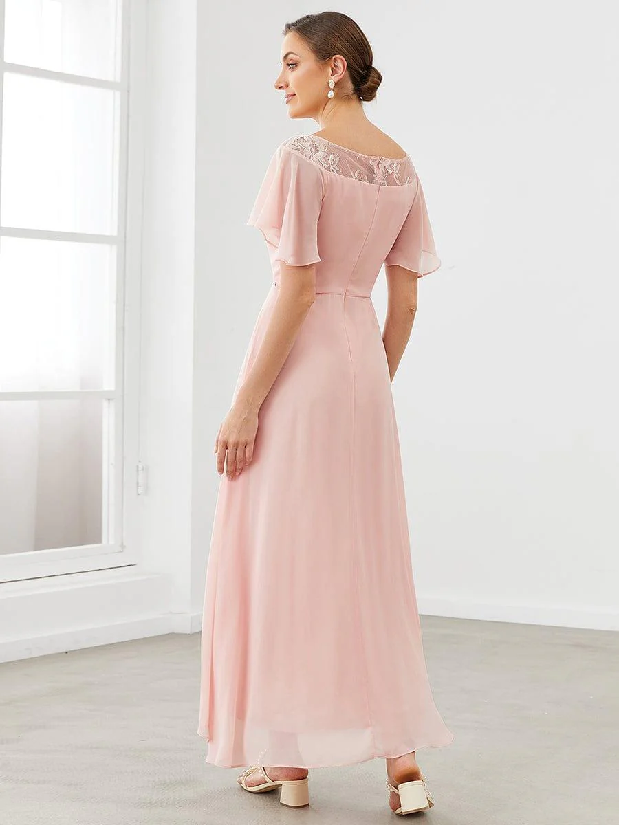 Women's Casual Boat Neck A-Line Midi Dress with Irregular Hem(Final Sale) - Image 14