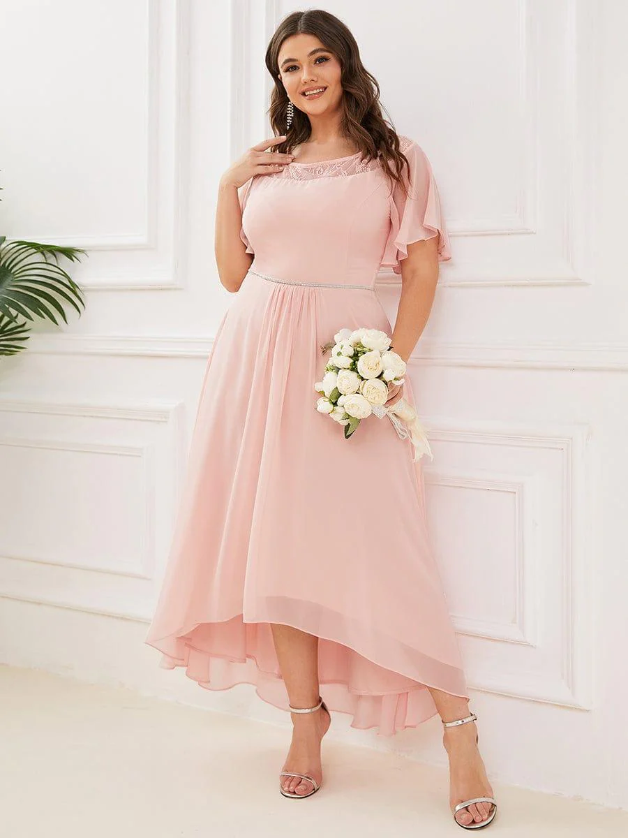 Women's Casual Boat Neck A-Line Midi Dress with Irregular Hem(Final Sale) - Image 17