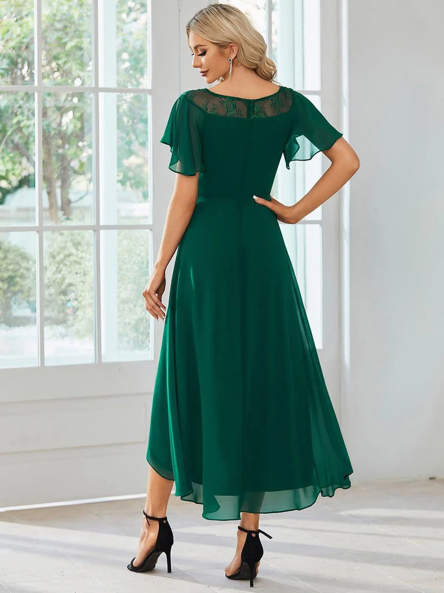 Women's Casual Boat Neck A-Line Midi Dress with Irregular Hem(Final Sale) - Image 30