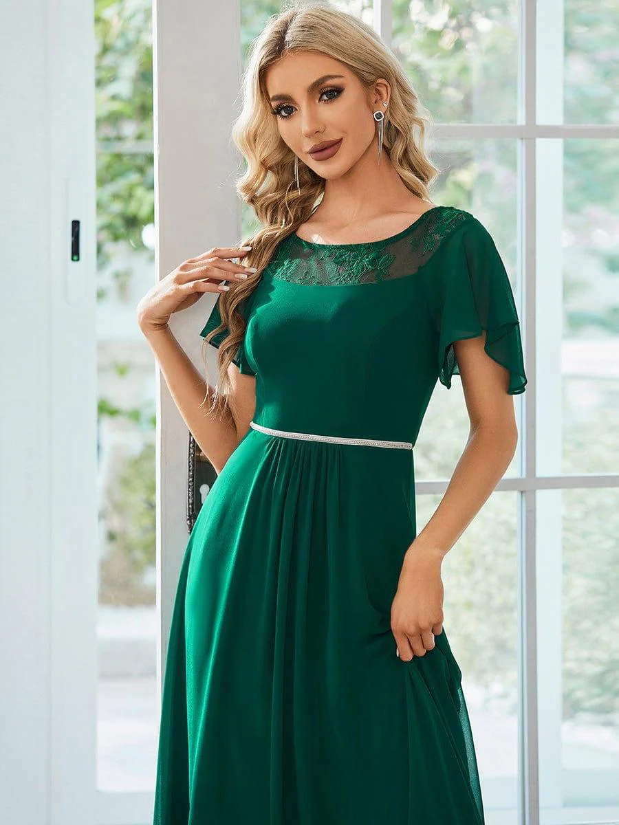 Women's Casual Boat Neck A-Line Midi Dress with Irregular Hem(Final Sale) - Image 31