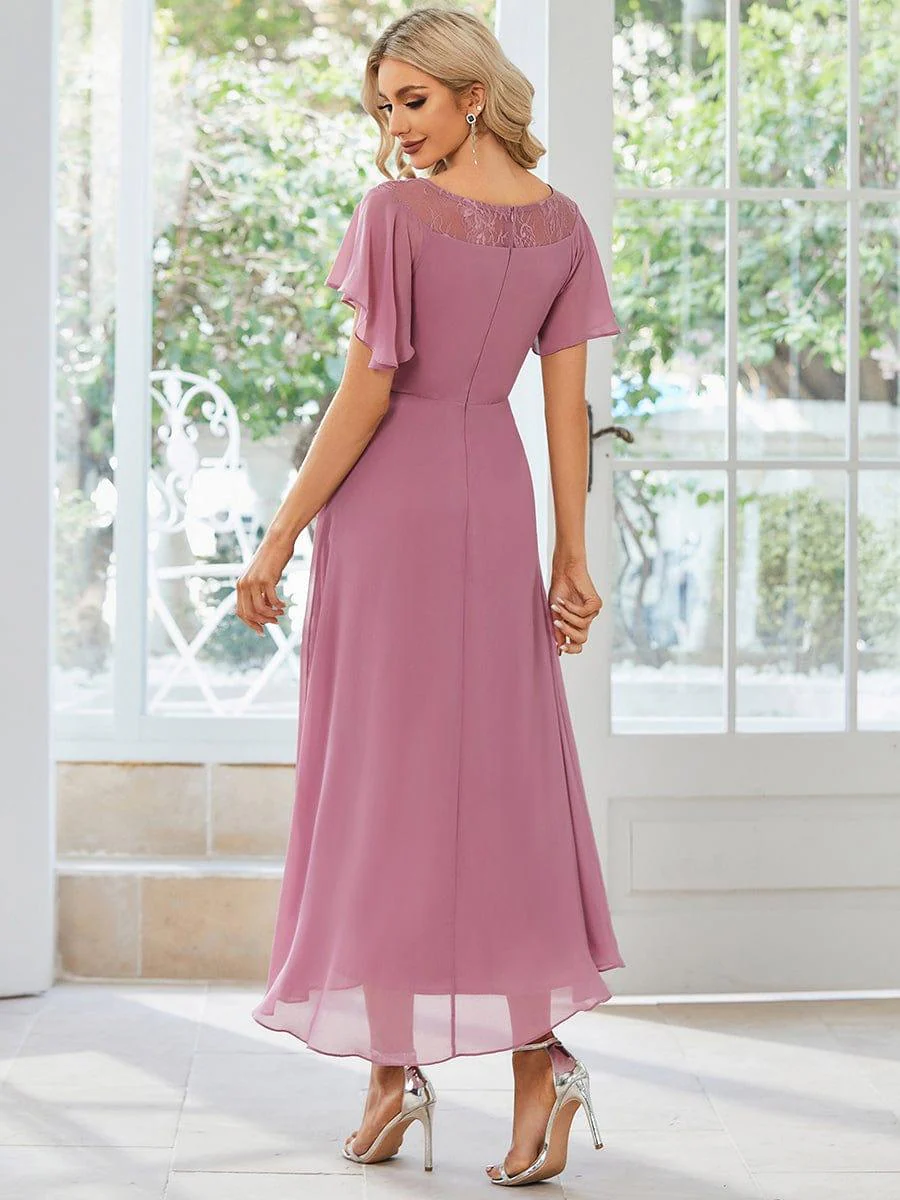 Women's Casual Boat Neck A-Line Midi Dress with Irregular Hem(Final Sale) - Image 39