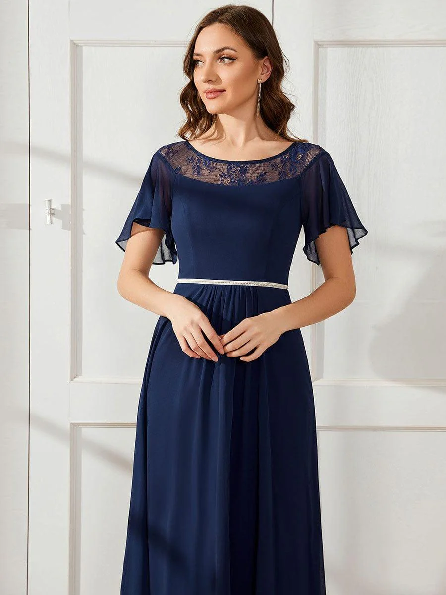 Women's Casual Boat Neck A-Line Midi Dress with Irregular Hem(Final Sale) - Image 47
