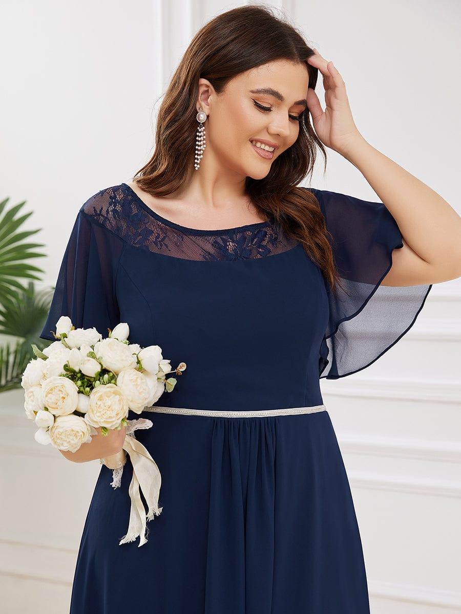 Women's Casual Boat Neck A-Line Midi Dress with Irregular Hem(Final Sale) - Image 52