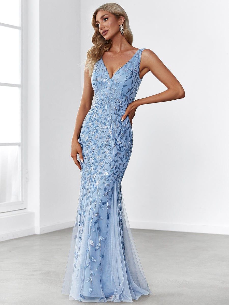ever ORIEL|Women's Double V-Neck Fishtail Sequins Wedding Guest Dress - Image 74