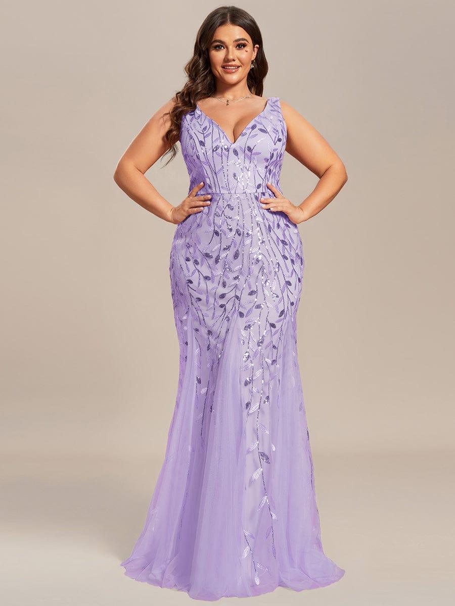 ever ORIEL|Women's Double V-Neck Fishtail Sequins Wedding Guest Dress - Image 85