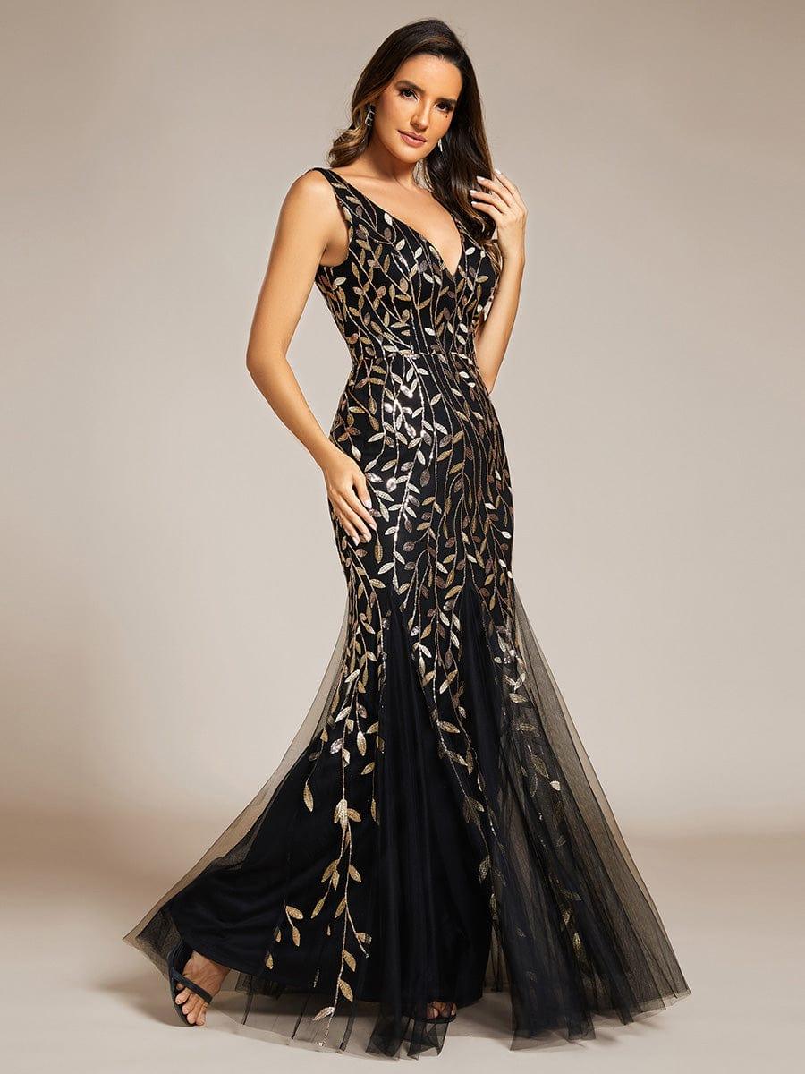ever ORIEL|Women's Double V-Neck Fishtail Sequins Wedding Guest Dress - Image 99