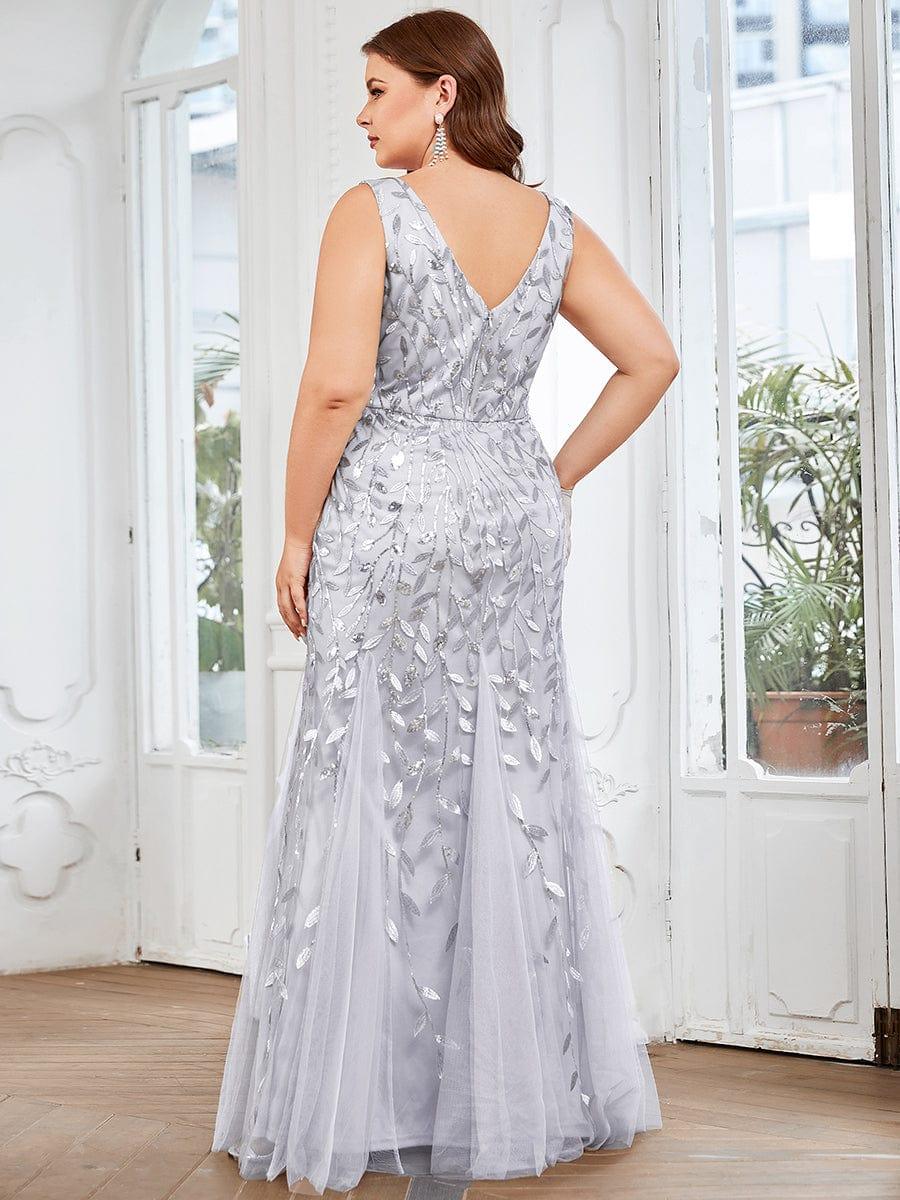 ever ORIEL|Women's Double V-Neck Fishtail Sequins Evening Dress - Image 19