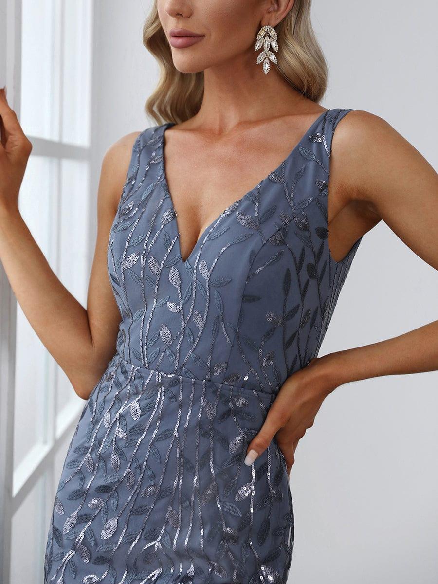ever ORIEL|Women's Double V-Neck Fishtail Sequins Evening Dress - Image 25