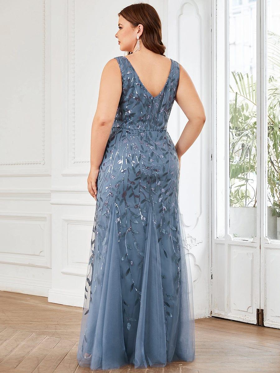 ever ORIEL|Women's Double V-Neck Fishtail Sequins Evening Dress - Image 27