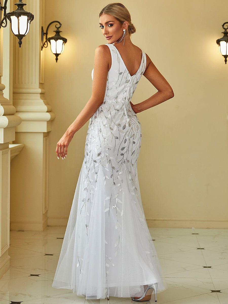 ever ORIEL|Women's Double V-Neck Fishtail Sequins Evening Dress - Image 50