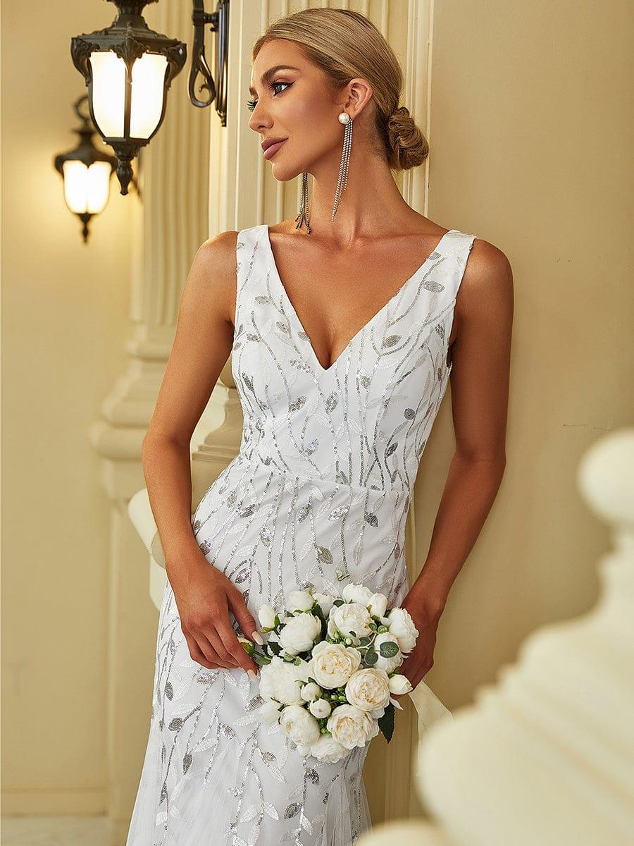 ever ORIEL|Women's Double V-Neck Fishtail Sequins Evening Dress - Image 52