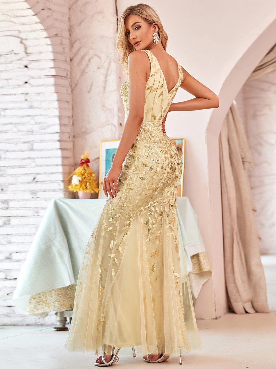 ever ORIEL|Women's Double V-Neck Fishtail Sequins Evening Dress - Image 56