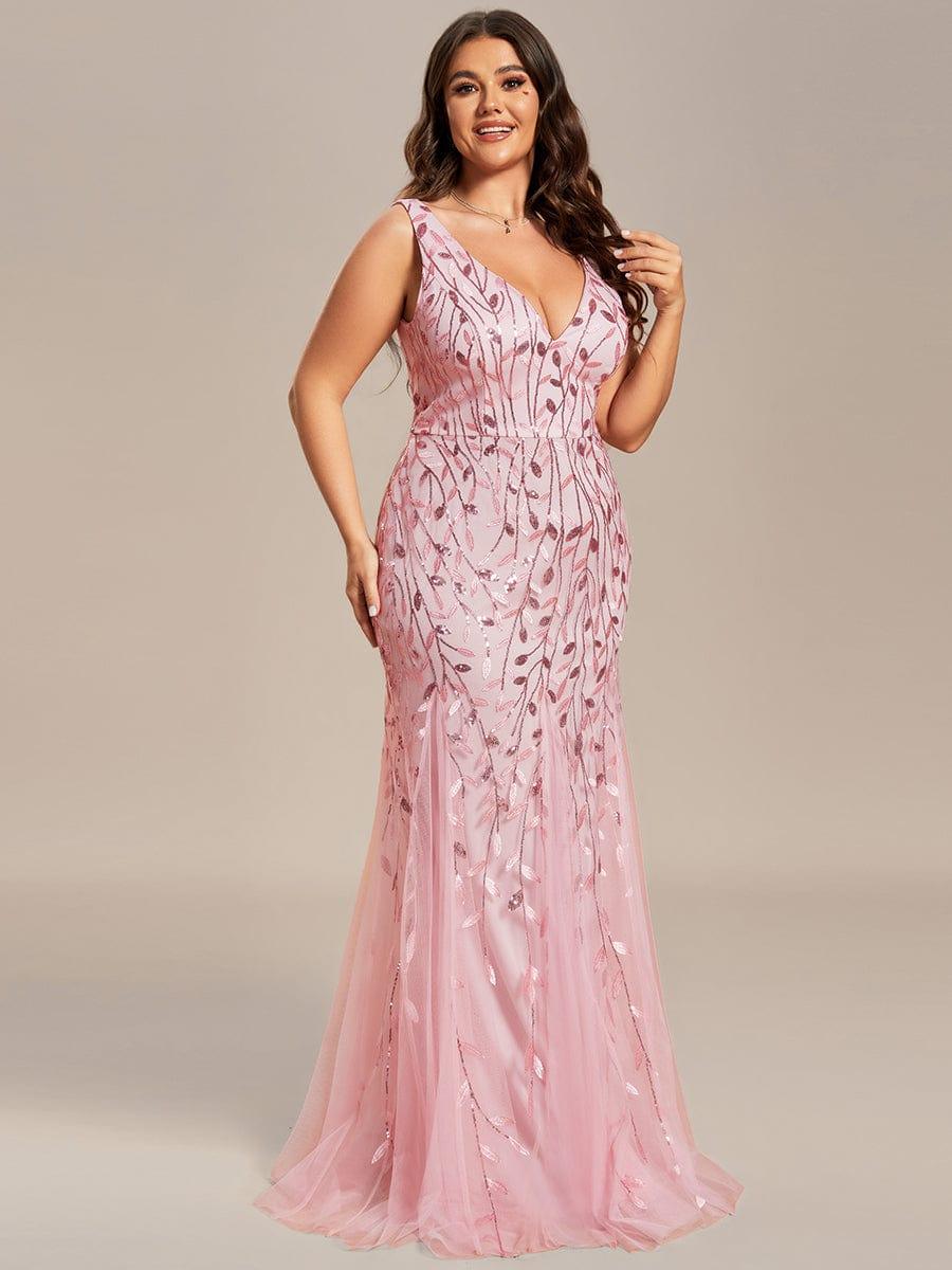 ever ORIEL|Women's Double V-Neck Fishtail Sequins Evening Dress - Image 66