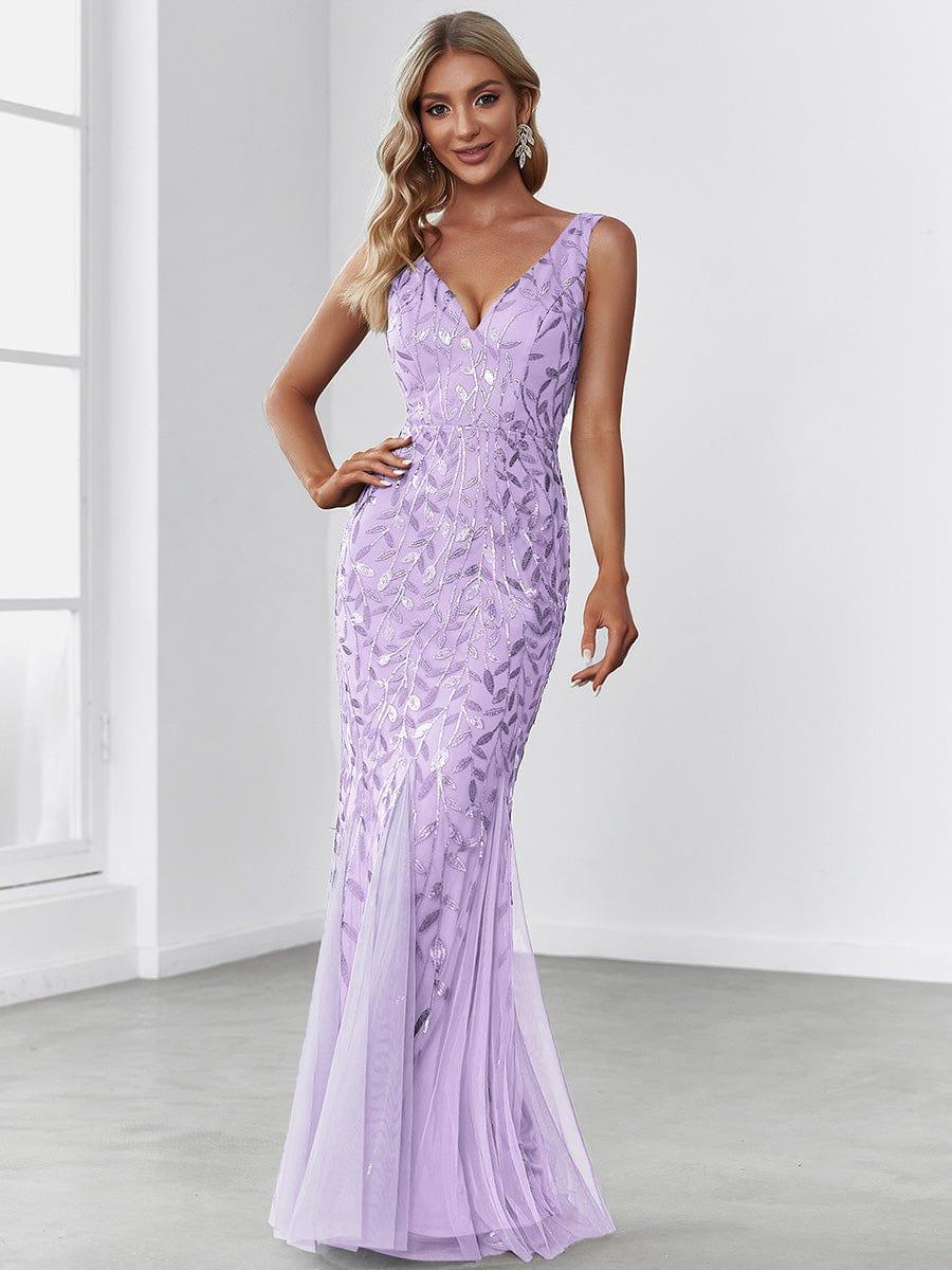 ever ORIEL|Women's Double V-Neck Fishtail Sequins Evening Dress - Image 84