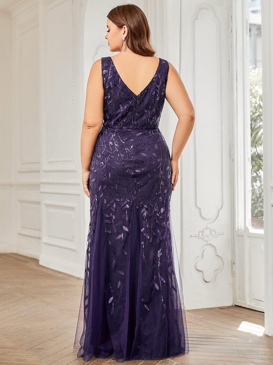 ever ORIEL|Women's Double V-Neck Fishtail Sequins Evening Dress - Image 96